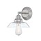 Westinghouse Fixture Wall 60W Iron Hill, Brushed Nickel Clear Glass 6129100 - alternate 2